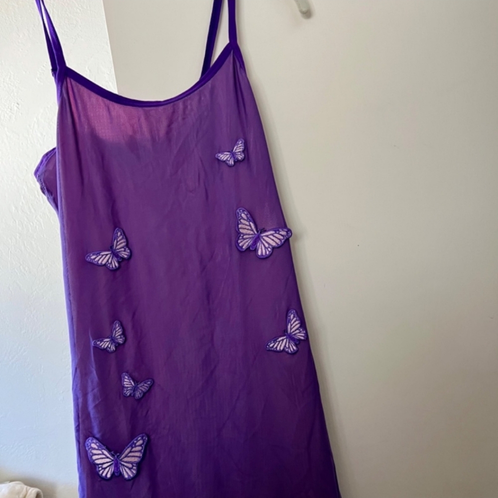 🦋 Dolls Kill × Horoscopez Purple 3D Butterfly Applique Dress (L)🦋 EUC! Worn 1× - Picture 6 of 10
